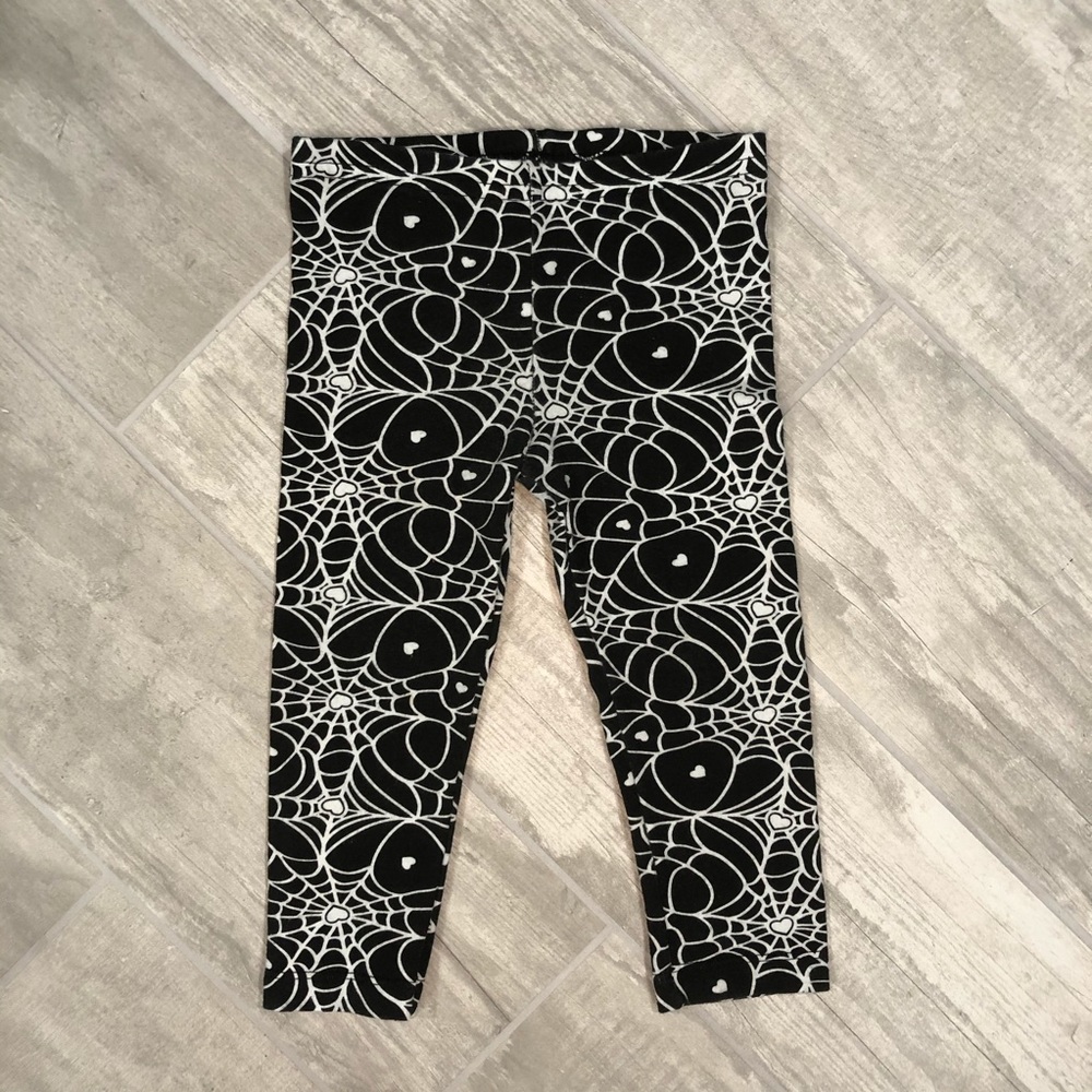 ☀️3/$20 🎃Baby Halloween Goth Heart Spider 🕷 Web Leggings